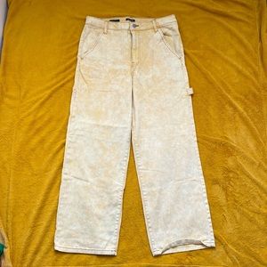 Women’s 12 Wild Fable Yellow Acid Washed Straight Leg Pants